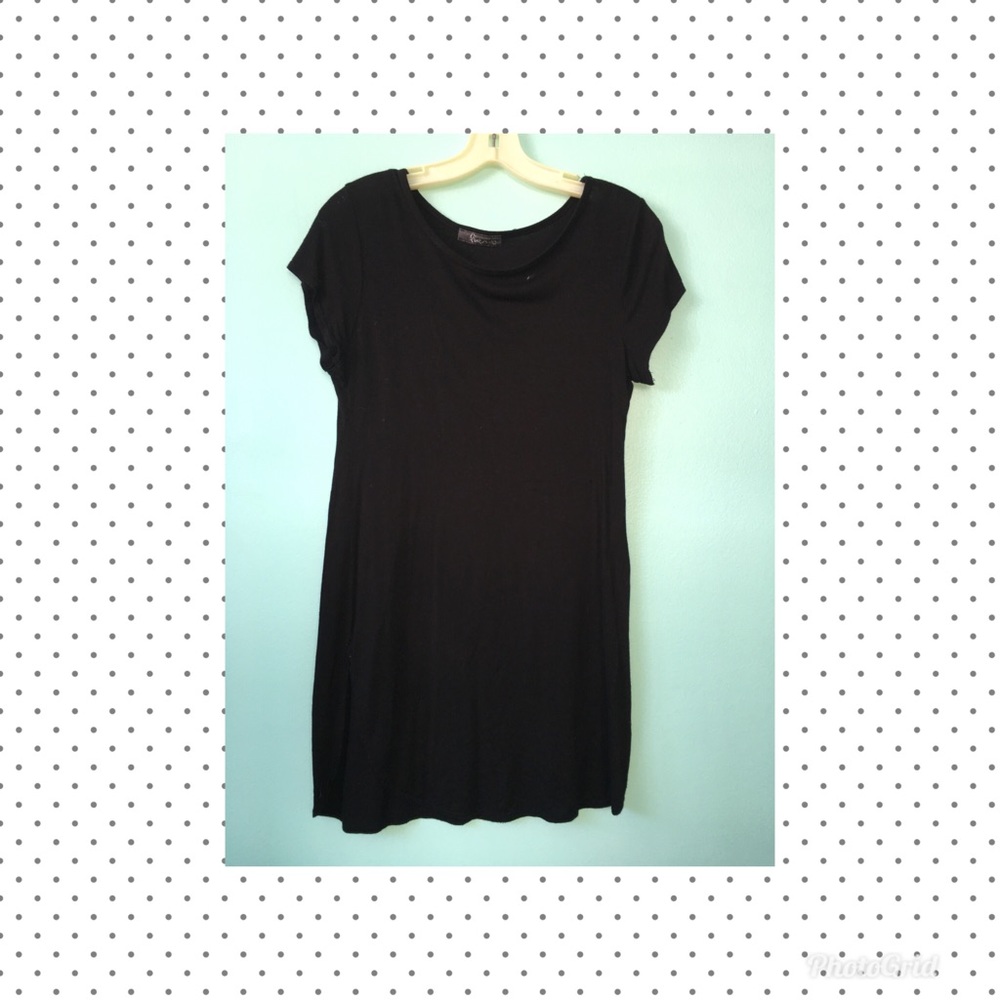 Black T-shirt dress